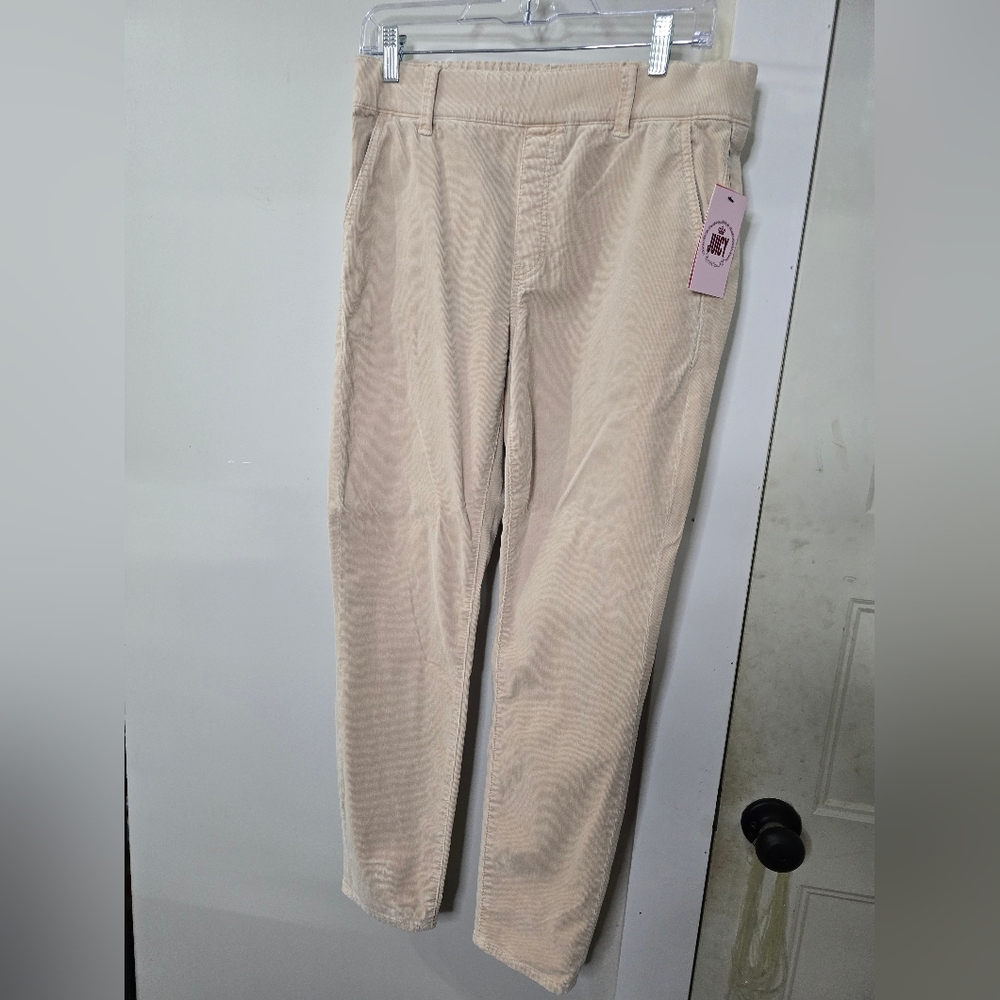 Juicy Couture Women's Cream‎ Corduroy Skinny Jeans Size 8. No Buttons Or Zip.